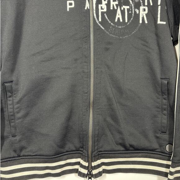 Polo Ralph Lauren Men’s XL Track Jacket Black Stripes Crest Logo Two-Way Zip - Picture 3 of 13